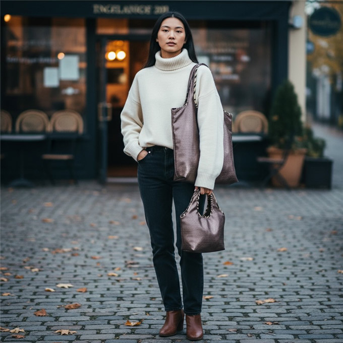 シャイニーペアバッグ（大小2個セット）