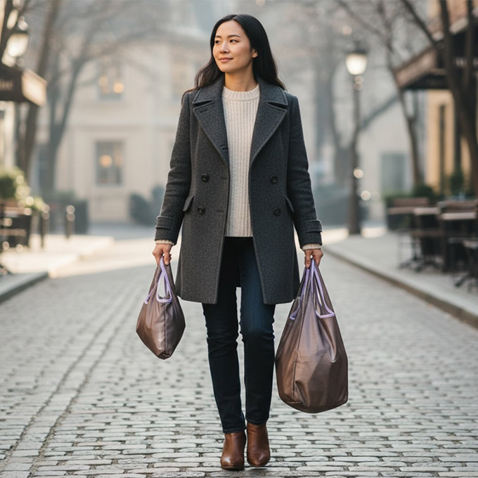 シャイニーペアバッグ（大小2個セット）