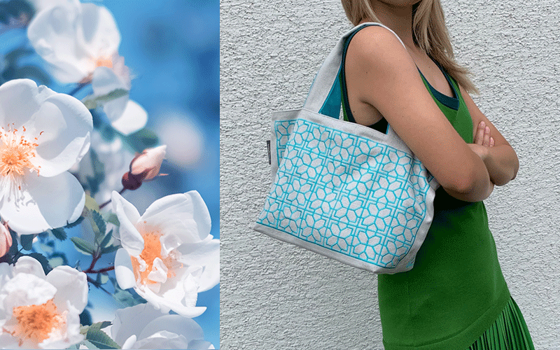 帆布刺繍トート nanfan